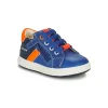 marque pas cher Geox B BIGLIA B. B – NAPPA+DENIM SL Couleur Bleu / Orange 22