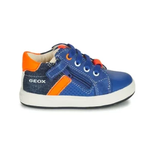 marque pas cher Geox B BIGLIA B. B – NAPPA+DENIM SL Couleur Bleu / Orange 10