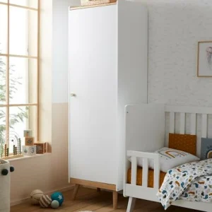 Armoire 1 Porte LIGNE CONFETTI Blanc/bois – Vertbaudet achat 14