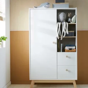 Armoire LIGNE GRANDE OURSE Blanc/bois – Vertbaudet Nouveau 12