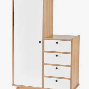 magasin en ligne france Armoire Vintage Blanc Clair Uni – Vertbaudet 16