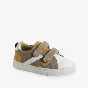 Baskets Scratchées Cuir Garçon Collection Maternelle Marine – Vertbaudet SOLDES TOUT À 10