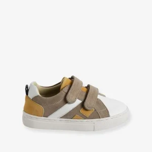 Baskets Scratchées Cuir Garçon Collection Maternelle Marine – Vertbaudet SOLDES TOUT À 12