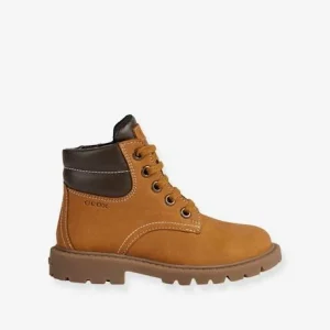 magasin en ligne france Boots Cuir Garçon Shaylax GEOX® Camel – Geox 18