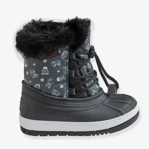 soldes en ligne Bottes De Neige Garçon à Lacets Noir Imprime – Vertbaudet 9