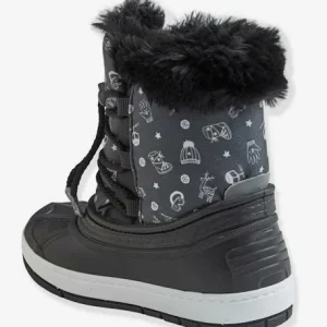 soldes en ligne Bottes De Neige Garçon à Lacets Noir Imprime – Vertbaudet 11