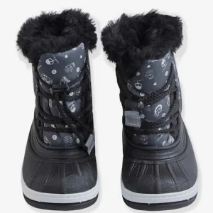 soldes en ligne Bottes De Neige Garçon à Lacets Noir Imprime – Vertbaudet 13