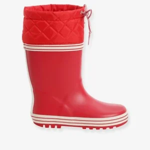 dernière tendance Bottes De Pluie Col Matelassé Rouge – Vertbaudet 9