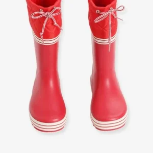 dernière tendance Bottes De Pluie Col Matelassé Rouge – Vertbaudet 13