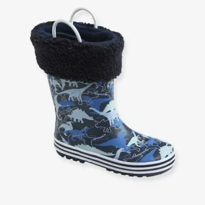 achat pas cher Bottes De Pluie Garçon Dinosaure En Caoutchouc Marine Dino – Vertbaudet 10