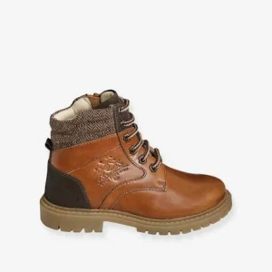 Bottines Crantées Lacées Et Zippées Cuir Garçon Marron – Vertbaudet grossiste 10