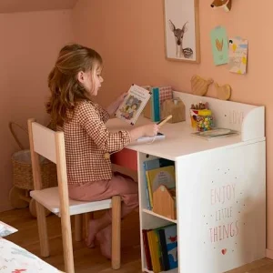 Bureau Maternelle LIGNE LÉA Blanc – Bois – Vertbaudet prix pas cher 14