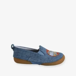 Boutique Chaussons élastiqués Enfant En Toile Bleu – Vertbaudet 12