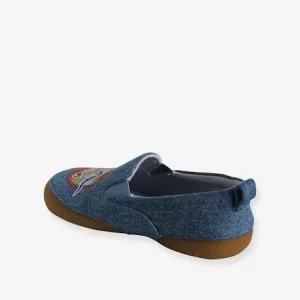 Boutique Chaussons élastiqués Enfant En Toile Bleu – Vertbaudet 14