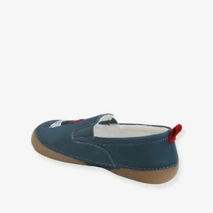 offre spéciale Chaussons élastiqués Garçon En Cuir Bleu – Vertbaudet 11