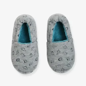 vente en ligne pas cher Chaussons Intérieur Peluche Garçon Dinosaures Gris – Vertbaudet 9