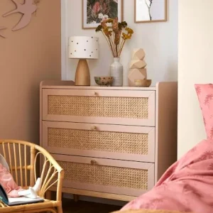 Commode En Cannage LIGNE POÉSIE Rose – Vertbaudet grande surprise 12