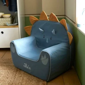 Fauteuil En Mousse Dino Triceratops Bleu – Vertbaudet Retour gratuit en magasin. 16