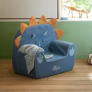 Fauteuil En Mousse Dino Triceratops Bleu – Vertbaudet Retour gratuit en magasin. 18