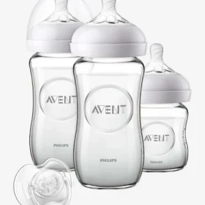 Kit Nouveau-né : 3 Biberons En Verre + Sucette Philips AVENT Natural Transparent – Philips Avent excellente qualité 10