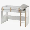 grande promotion Lit Mezzanine Mi-hauteur Enfant LIGNE EVEREST Blanc/bois – Vertbaudet 16