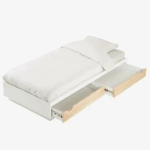 Lit Plateforme Enfant Avec Tiroirs LIGNE SCHOOL Blanc / Bois – Vertbaudet grande promotion 10