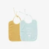 soldes magasin Lot De 2 Bavoirs Bébé En Gaze De Coton Lot Bleu – Vertbaudet 20