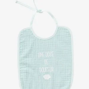 soldes magasin Lot De 2 Bavoirs Bébé En Gaze De Coton Lot Bleu – Vertbaudet 9