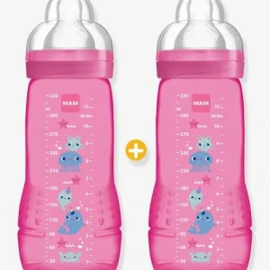 Neuve avec étiquette Lot De 2 Biberons 330 Ml MAM Easy Active 2e âge Fairy Tale Lot De 2 Rose – Mam 6