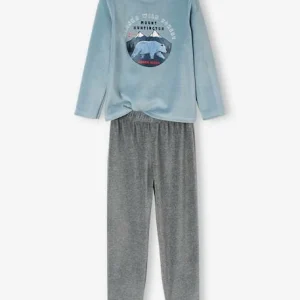 Lot De 2 Pyjamas “nature” En Velours Garçon BASICS Lot Bleu Et Gris – Vertbaudet grande qualité 14