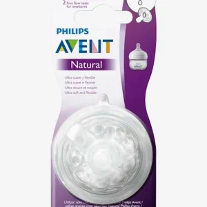 Meilleur Service Lot De 2 Tétines Philips AVENT Natural, 5 Débits Transparent – Philips Avent 12