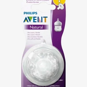 Meilleur Service Lot De 2 Tétines Philips AVENT Natural, 5 Débits Transparent – Philips Avent 16