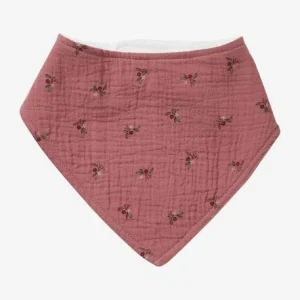 Lot De 3 Bavoirs Bandanas En Gaze De Coton / éponge Rose Grenier – Vertbaudet Nouvelle tendance 10