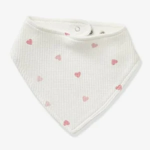 Lot De 3 Bavoirs Bandanas En Nid D’abeille Imprimé Coeurs – Vertbaudet Livraison internationale 9