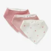 Lot De 3 Bavoirs Bandanas En Nid D’abeille Imprimé Coeurs – Vertbaudet Livraison internationale 11