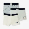 Lot De 3 Boxers Stretch “animaux Marins” Garçon Lot Bleu Et Blanc – Vertbaudet bas prix 20