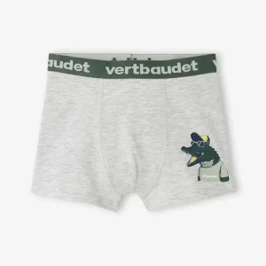 Lot De 3 Boxers Stretch “crocodiles” Garçon Lot Kaki Et Gris – Vertbaudet REMISE allant jusqu. 10