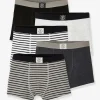 Lot De 5 Boxers Garçon BASICS Lot Gris Chiné Rayé – Vertbaudet prix le plus bas 19