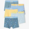 achat Lot De 5 Boxers Stretch Garçon “surf” Jaune Pâle – Vertbaudet 22