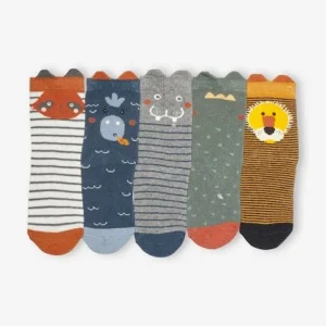 Livraison gratuite Lot De 5 Paires De Chaussettes Animaux Garçon Lot Curcuma – Vertbaudet 7