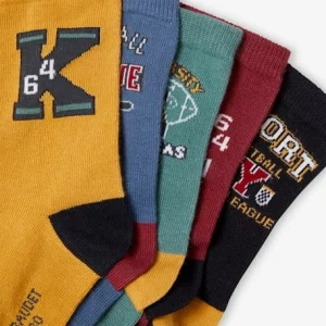 vente à bas prix Lot De 5 Paires De Chaussettes Baseball Garçon Lot Curcuma – Vertbaudet 6