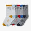 vente en ligne pas cher Lot De 7 Paires De Chaussettes Semainier Fun Gris Chiné – Vertbaudet 8