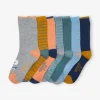 mode pas cher Lot De 7 Paires De Chaussettes Semainier Monstres Vert – Vertbaudet 11