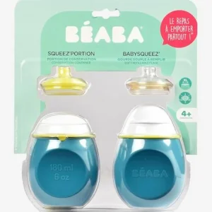 Lot De Gourdes Pour Compotes BEABA Babysqueez’ 2 En 1 + Squeez’portion Blue – Beaba magasin en ligne france 12