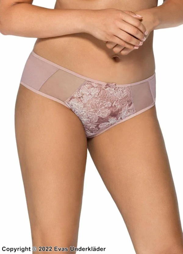 Brazilian Panties, Embroidery, Sheer Inlays, Flowers achat pas cher 1