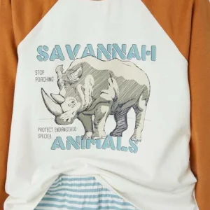 Pyjama Manches Raglan Rhinocéros Garçon écru – Vertbaudet économies garanties 8