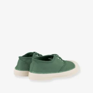 livraison la plus rapide Tennis à Lacets Coton Enfant BENSIMON® Vert – Bensimon 18